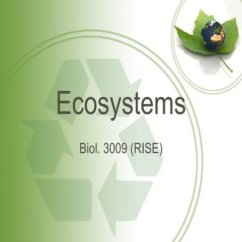 Ecosystems PowerPoint Presentation
