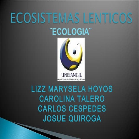 Ecosistemas lenticos