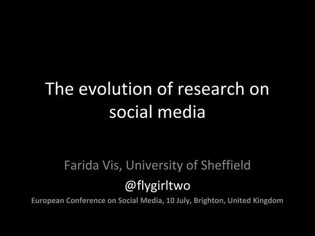 The evolution of research on social media