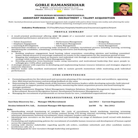 GORLE RAMANSEKHAR UPDATED PROFILE   Updated PROFILE 2017