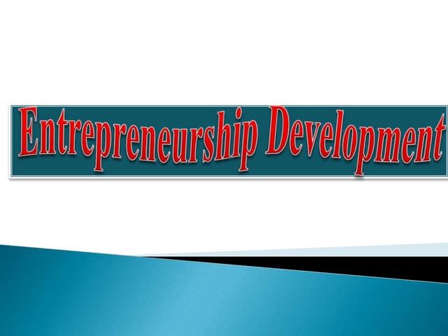 Entrepreneurship Development