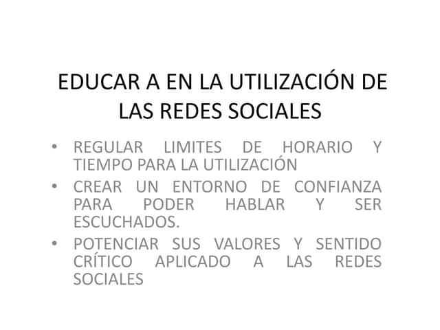 Educar redes sociales