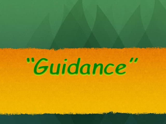 guidance