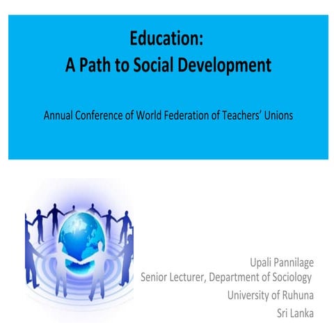 Education: A path to social development