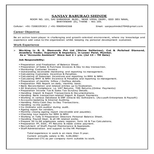 Curriculum Vitae - Sanjay Shinde (1) (1)