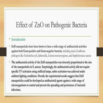Effected of ZnO on Pathogenic Bacteria new presentation.pdf