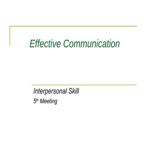 Interpersonal Skill sesi 5