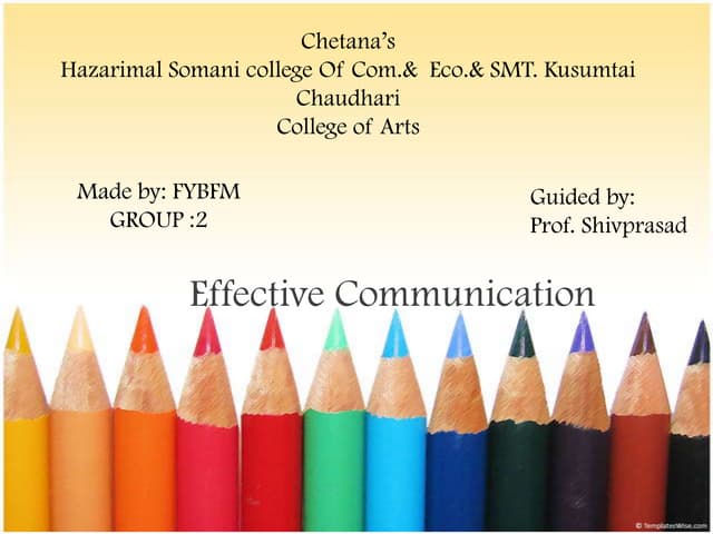 Effective communication