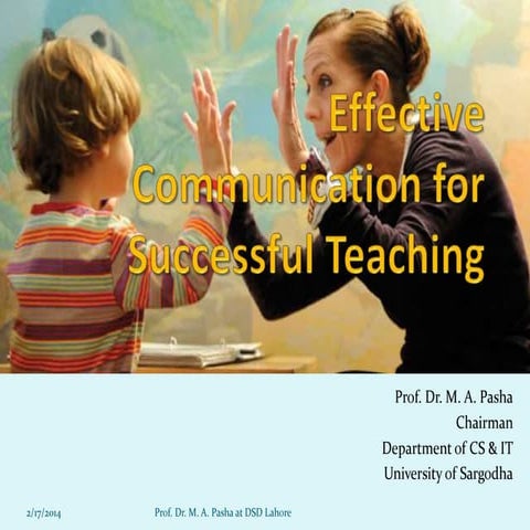 Effective communication for effective teaching
