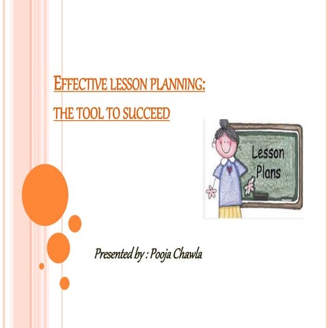 Effective lesson planning