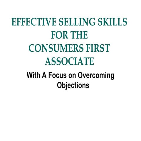 Effective selling techniques