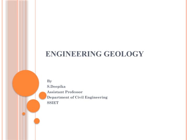 Engineering geology lecture for engineering notes