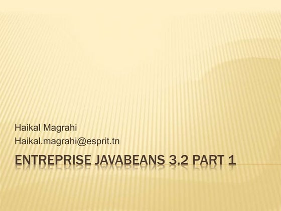 EJB 3.2 part 1