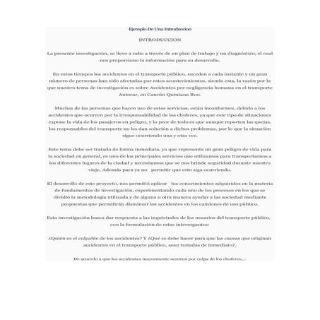 Ejemplo de una introduccion