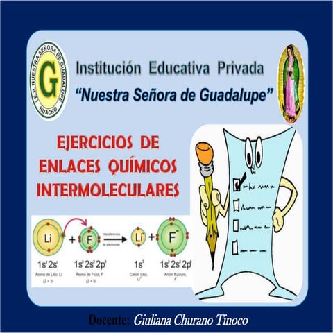 Ejercicios  de  enlaces  covalentes