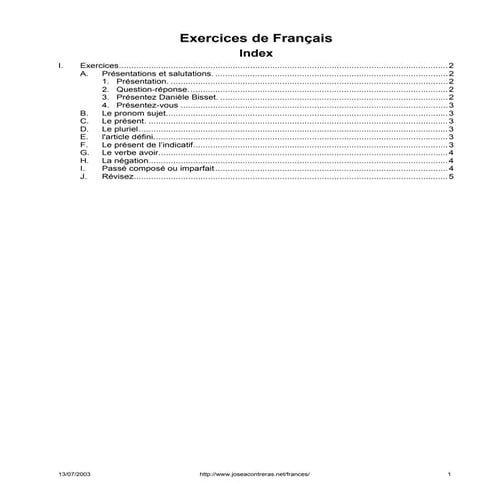 Ejercicios de frances