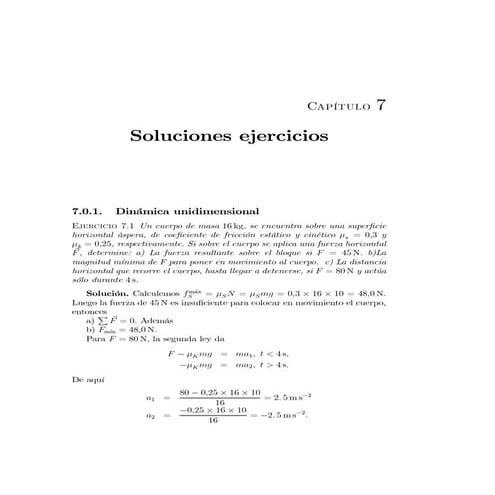 Ejercicios dinamica