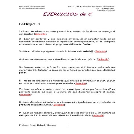 Ejercicios generales