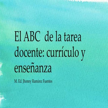 El abc  de la tarea docente
