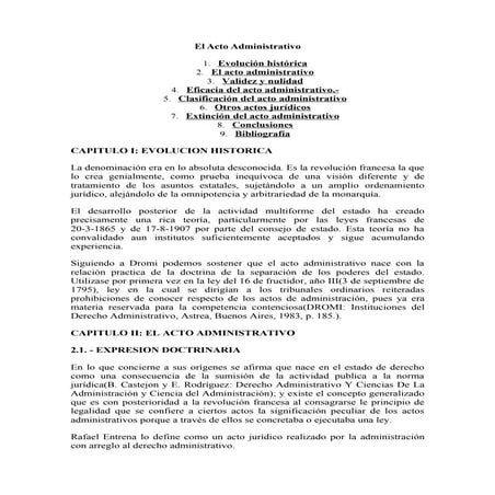 El acto administrativo