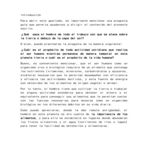 El afan en la tierra y su proposito