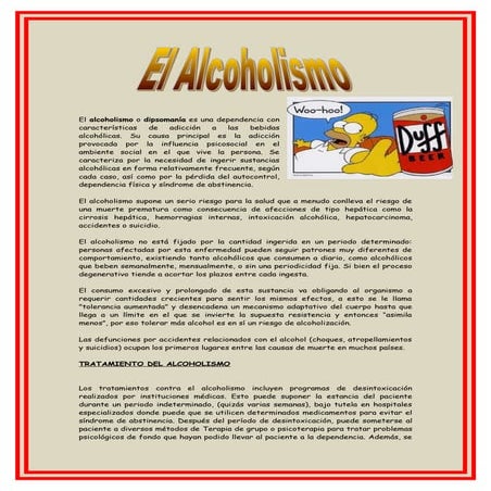 El alcoholismo