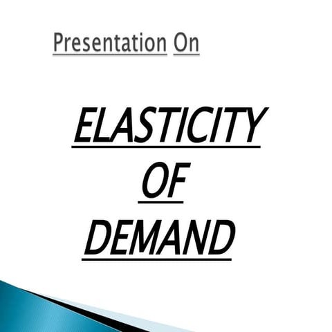 Elasticity of demand