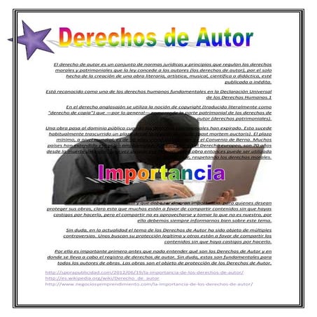El derecho de autor.