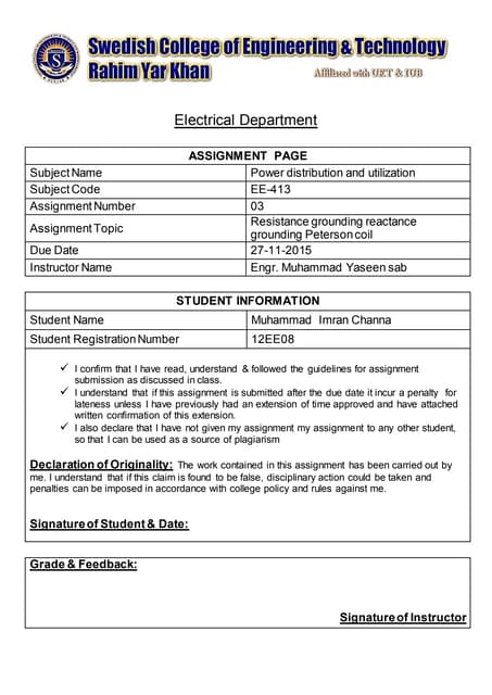 Electrical front page