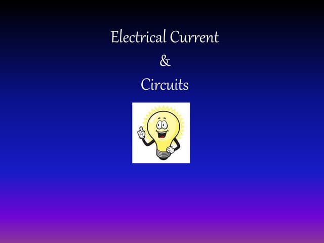Electric current and circuit  