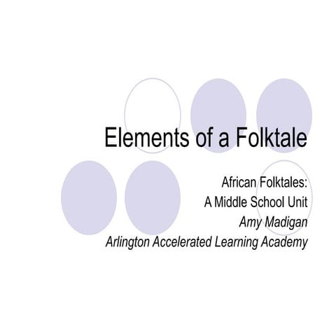Elements Of A Folktale