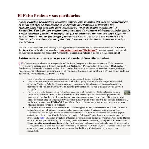 El falso profeta y sus partidarios