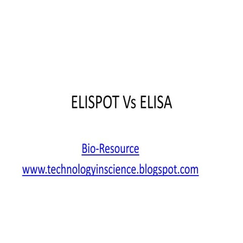 ELISA Vs ELISPOT - Principle, Procedure, Advantages