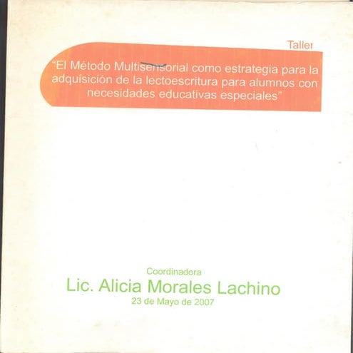 El metodo multisensorial