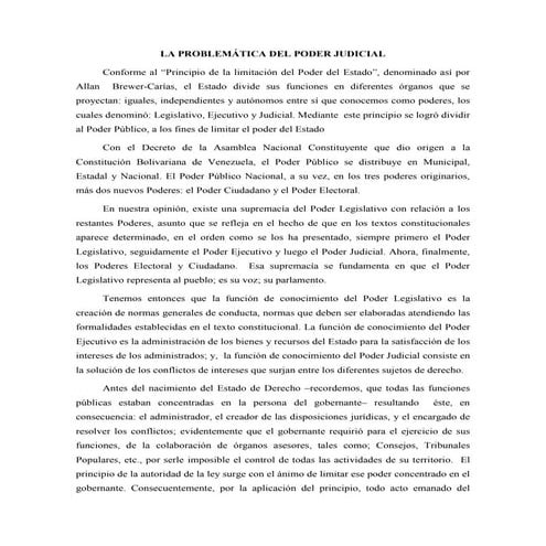 El poder judicial. problemática