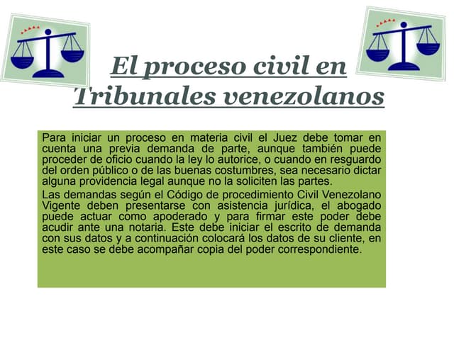 El proceso civil en tribunales venezolanos