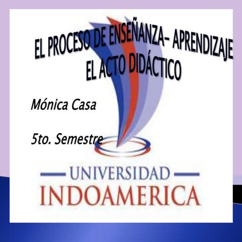 El proceso de enseñanza  aprendizaje