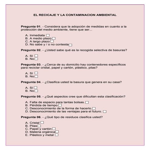 El Recicaje Y La Contaminacion