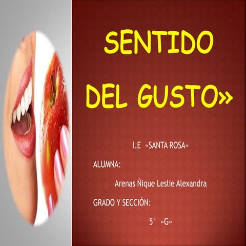 El sentido del gusto»