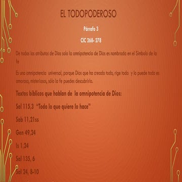 Creo en Dios Padre Todopoderoso, catequesis sobre los atributos de Dios en el...