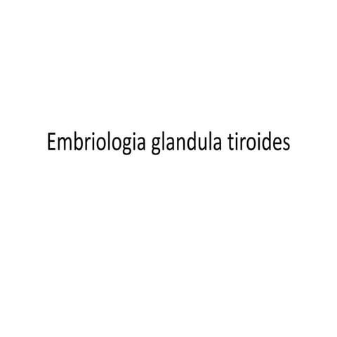 Embriologia glandula tiroides
