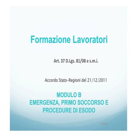 L'emergenza, il primo soccorso e esodo, di Veronica Galli