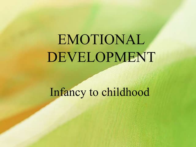 Emotional development