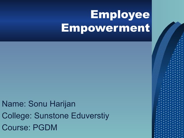 Employee empowerment