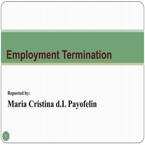 Employment termination