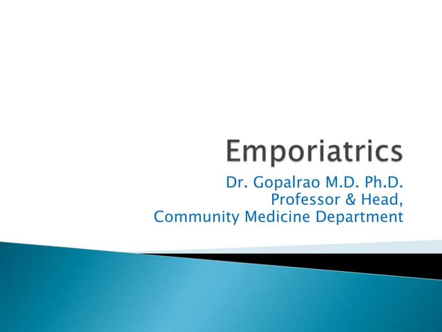 Emporiatrics