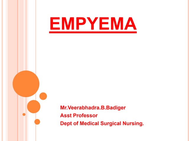 Empyema and nursing care