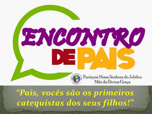 Encontro com os pais - Catequese