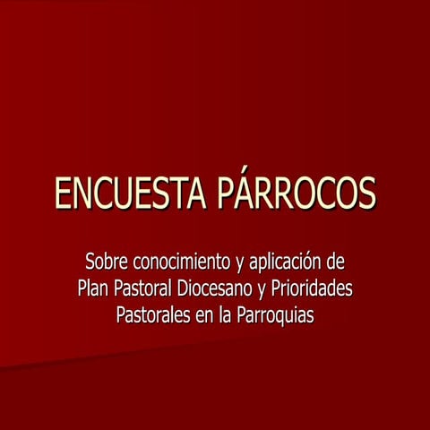 Encuesta Parrocos