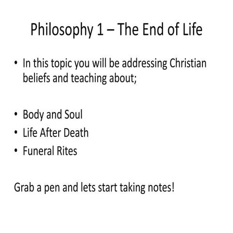 End of life revision ppt